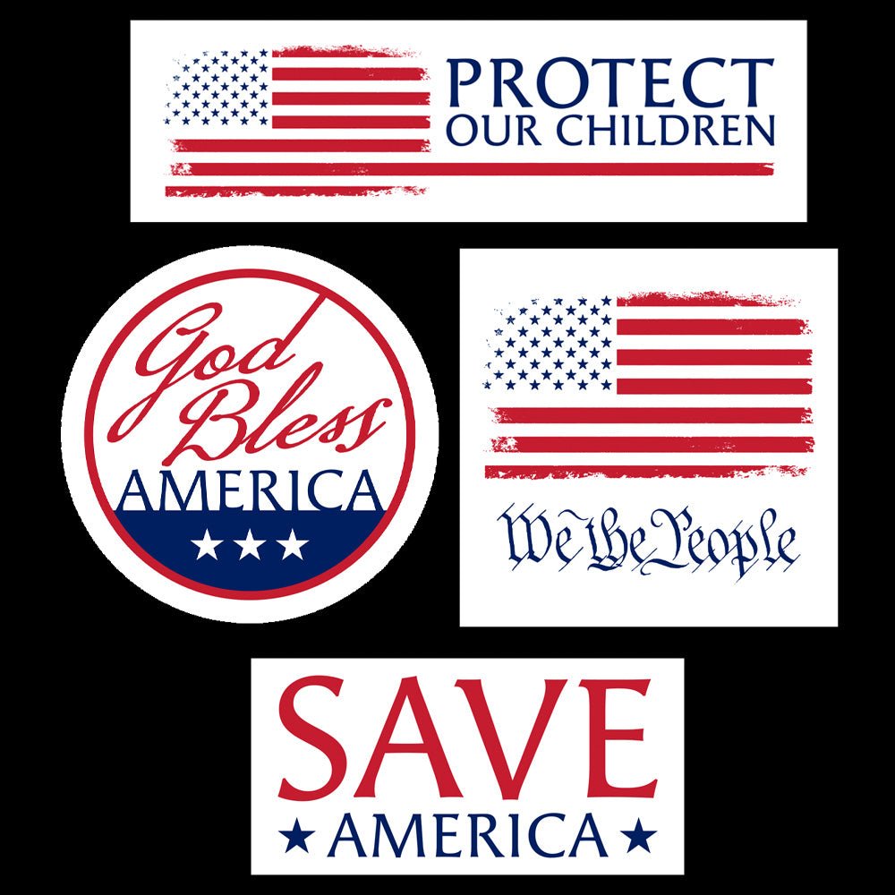 We The People Sticker Pack - Red, White & Blue - We The People Bible
